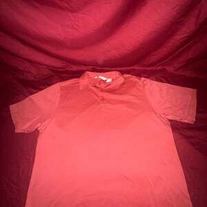 Bachrach Men’s Polo Shirt XXL Salmon Pink Short Sleeve Cotton Casual Golf